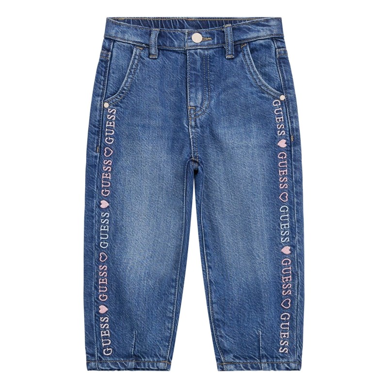 Guess Дънков панталон tencel carrot fit момиче