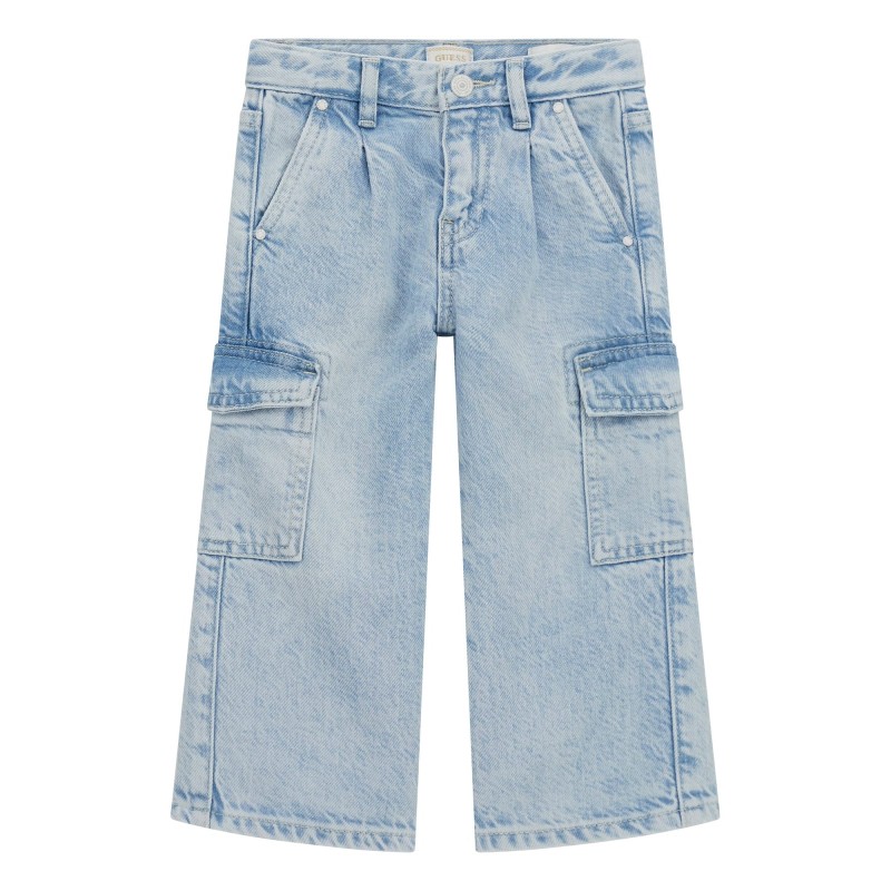 Guess Дънков карго панталон tencel момиче