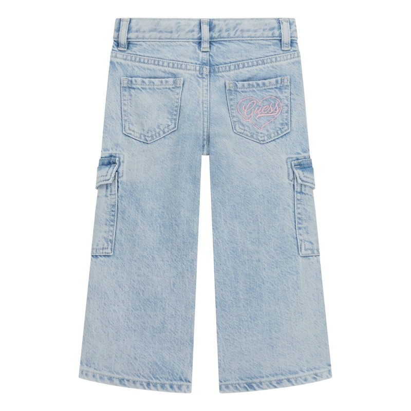 Guess Дънков карго панталон tencel момиче