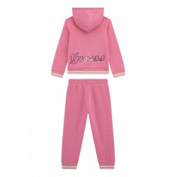 GUESS Комплект от 2 части за момиче – суитшърт с качулка и спортно долнище в розово