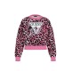 GUESS розов леопардов суитшърт с лого за момиче