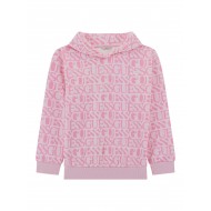 GUESS розов суитшърт с качулка за момиче