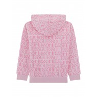 GUESS розов суитшърт с качулка за момиче