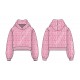 GUESS розов суитшърт с качулка за момиче