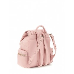 GUESS розова капитонирана раница за момиче с метално лого и преден джоб